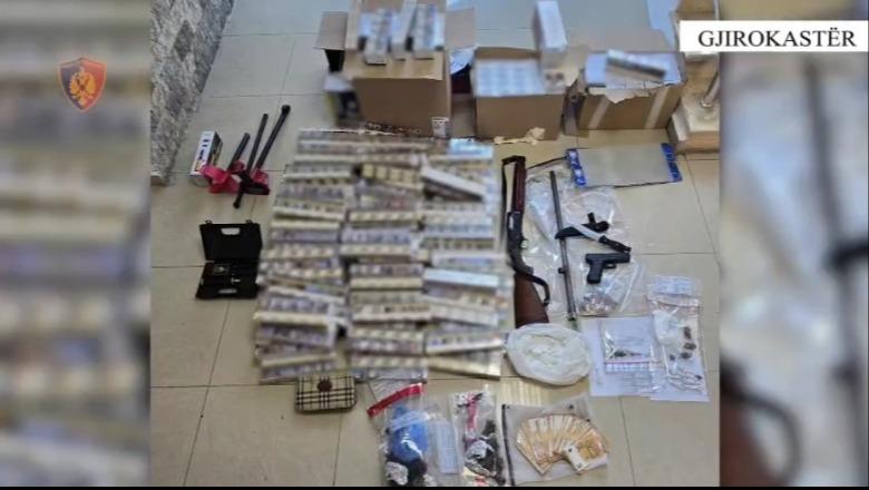 VIDEO-Shisnin drogë në Gjirokastër, 10 të arrestuar dhe 3 nën hetim! Sekuestrohen armë zjarri dhe..