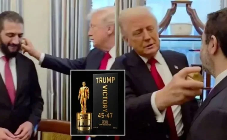 VIDEO/ Trump spërkat me parfum homologun sirian: Sa gra ke, me ju kurrë si dihet