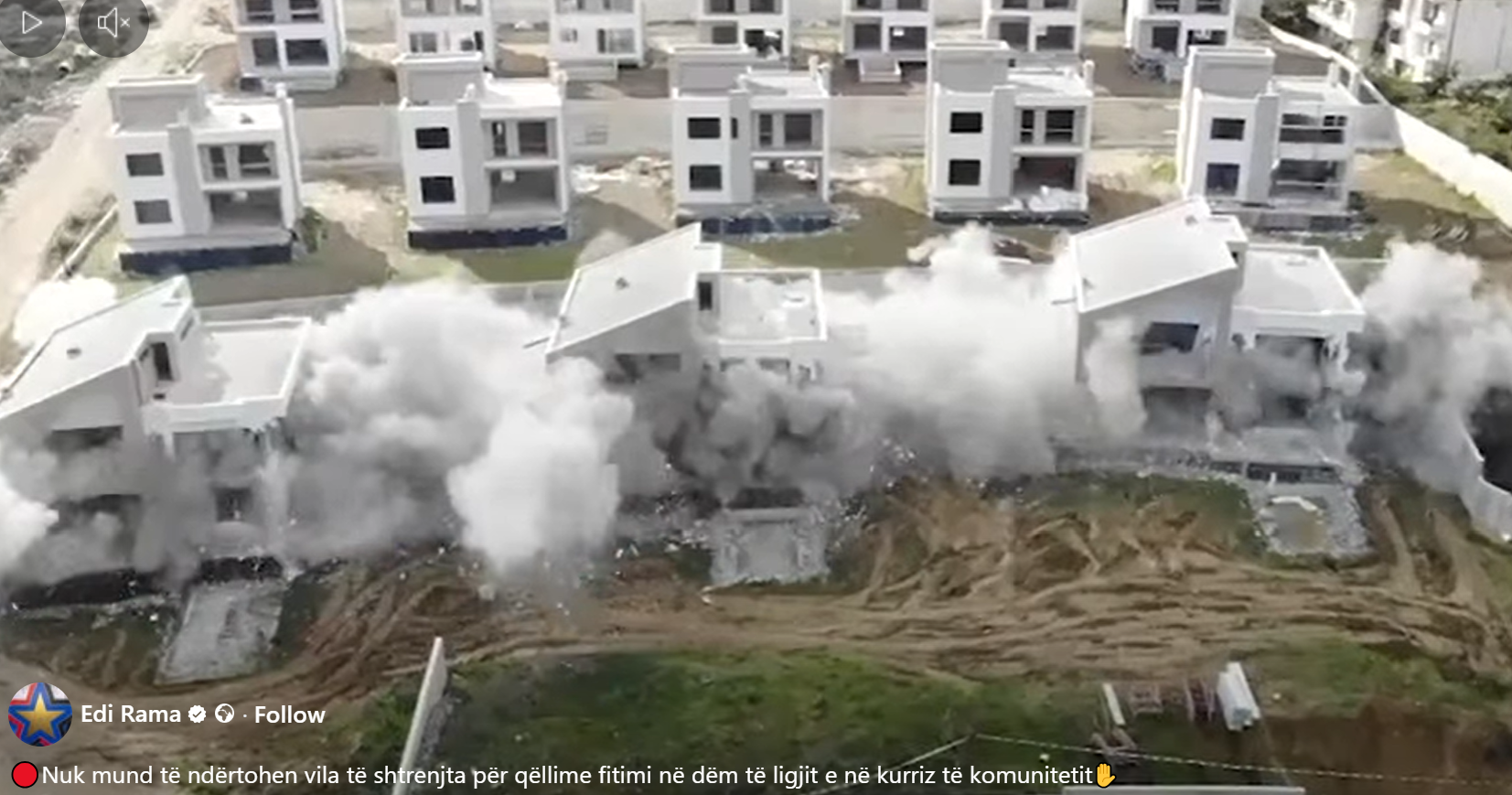 Zgjohet “qeveria”/ Rama publikon video nga Farka: Vila pa leje hidhen në erë