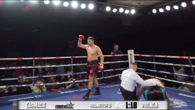 Kristjan Prenga i pamëshirshëm, ‘nokaut’ amerikanit në raundin e parë në SHBA! Rekorde për boksierin