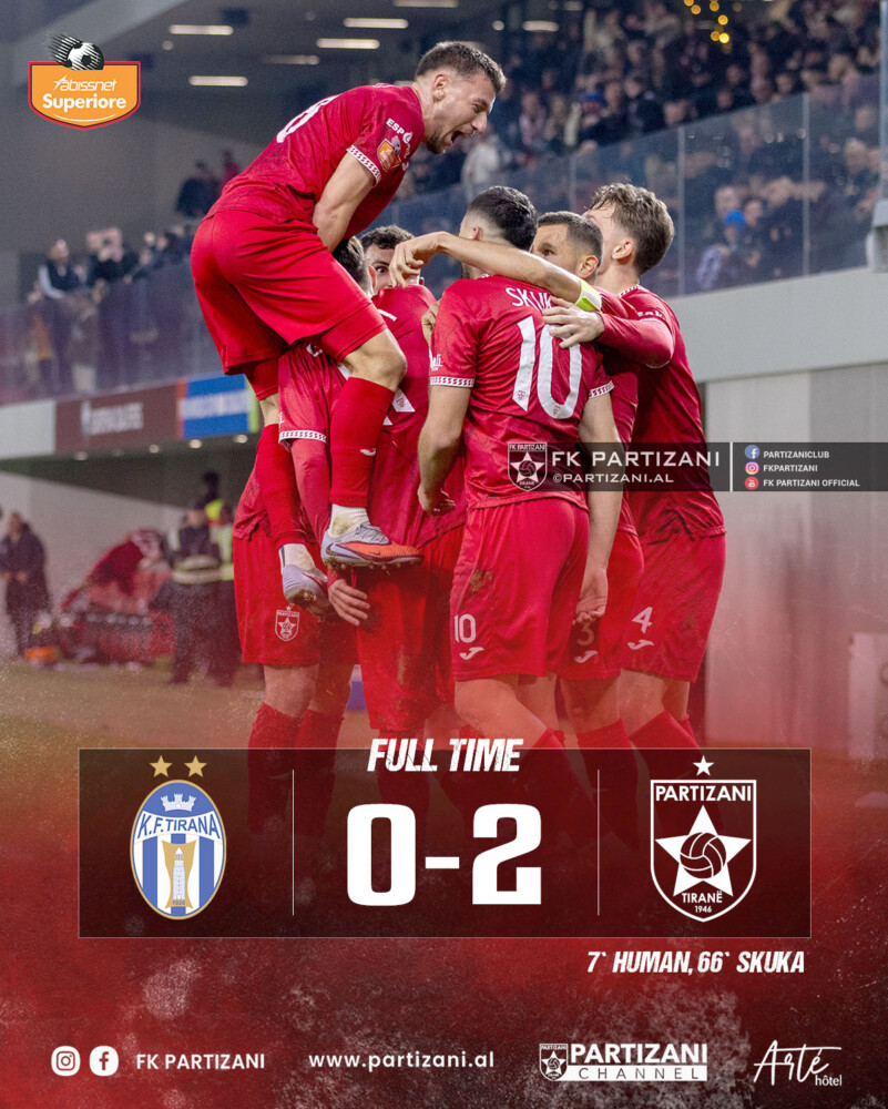 Partizani fiton derbin me Tiranën dhe ngjall shpresat për “Final Four”, bardheblutë zhyten në fund të tabelës