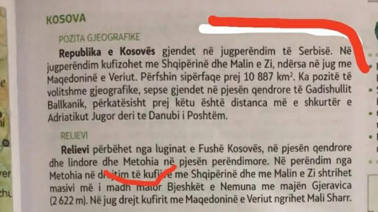 Skandali me librat e gjeografisë në Maqedoninë e Veriut, aleatët e Kurtit lejojnë që Kosova të quhet “Metohi”