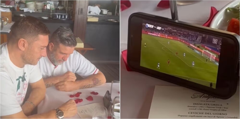 Totti dhe Candela, çfarë emocionesh në Miami! E ndjekin Roma-Napoli në celular