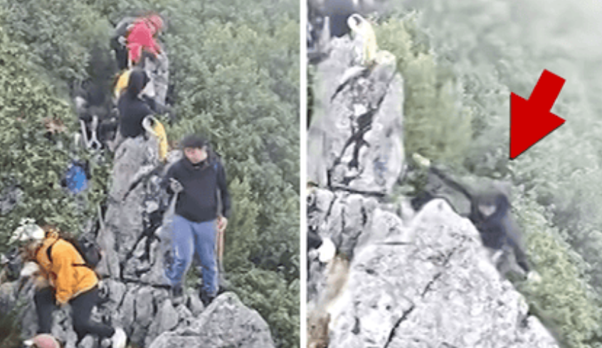 VIDEO/ Filmohet momenti i frikshëm, turisti në Kinë bie nga shkëmbi 40 metra i lartë teksa bënte selfie