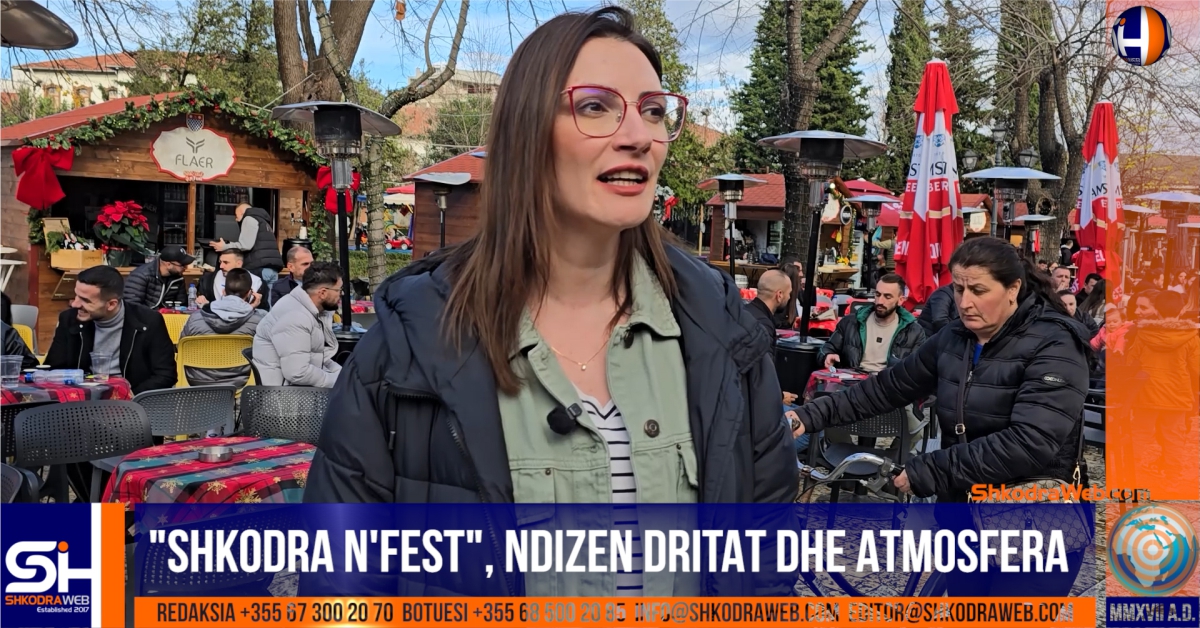 VIDEO – Ndizen zyrtarisht dritat në pedonale, Shkodra nis sonte muajin e festave të fundvitit…