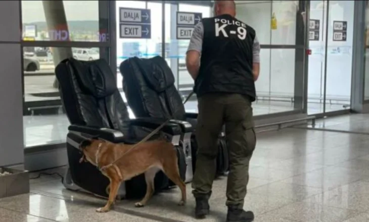 Alarm për bombë në aeroportin e Prishtinës, Policia po kryen kontrolle me qen