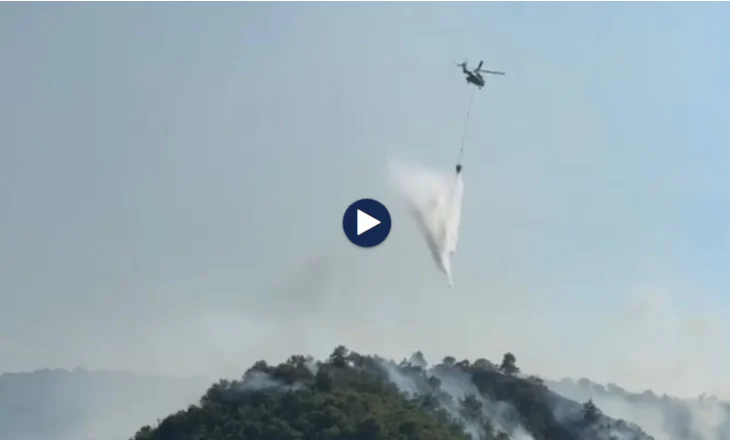 Fires appear near the lakes of Lura, Albanian authorities also intervening with a helicopter