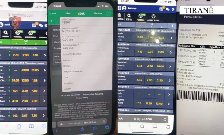 Kontrolle në lokale të ndryshme në Tiranë/ U kapën në flagrancë duke ushtruar veprimtarinë e paligjshme të lojërave të fatit, dhjetëra të arrestuar