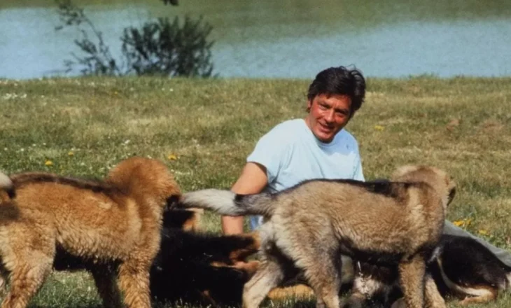 FOTO/ Dashuria e madhe e Alain Delon për kafshët, kërkonte që të varrosej pranë qenve të tij