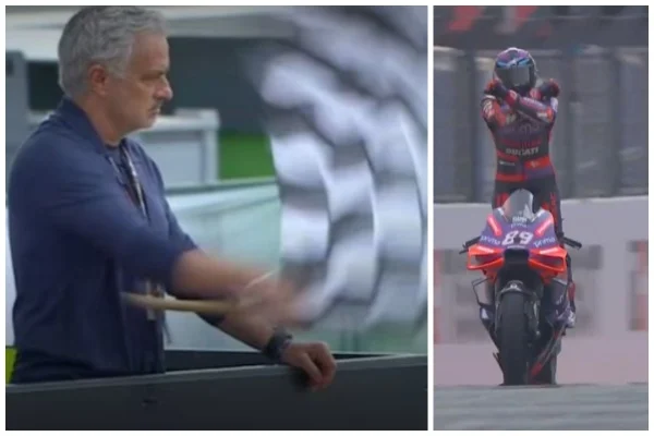 VIDEO/ Zhoze Murinjo valëvit flamurin në garën e MotoGP, Martin feston fitoren me “SIUUUUU”