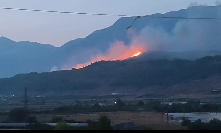 Zjarr në Valare të Gjirokastrës, flakët drejt staneve të bagëtive