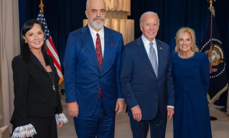 FOTOLAJM/ Kryeministri Rama dhe bashkëshortja e tij takim me Presidentin e SHBA, Joe Biden