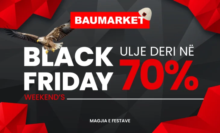 Nëntori, muaji i uljeve drastike deri në -70% në BAUMARKET!