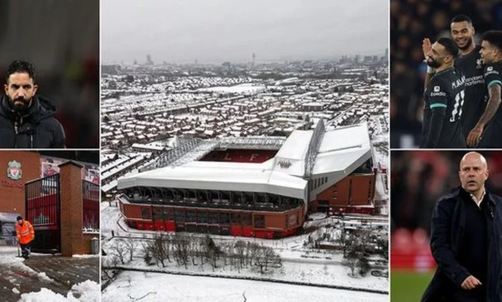 Dëbora zbardhi “Anfield”, merret vendimi për ndeshjen Liverpool-Manchester United