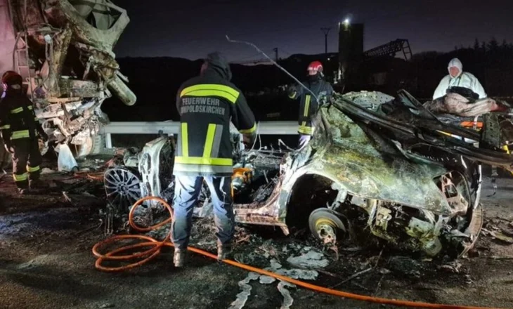 Aksidenti tragjik/ “Benz”-i me 170 km/h, kishte parakaluar dy kamionë para përplasjes. Shoferi i betonieres: Më mbaroi nafta!