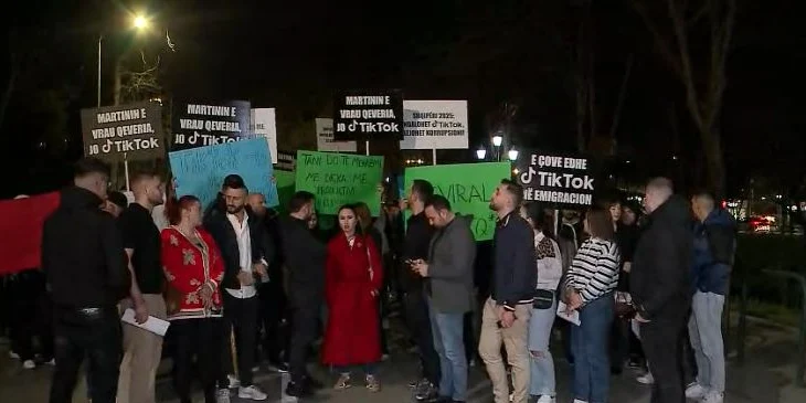 “E çove edhe TikTok-un në emigracion”, protesta e PD përmes pankartave