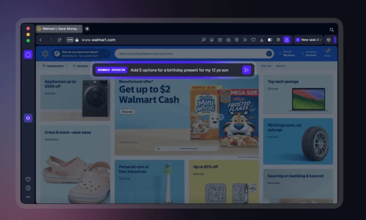 Opera lançon një agjent AI që kryen veprime në shfletues