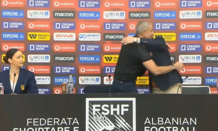 Sylvinho bëri gjestin e veçantë ndaj zyrtarit të FSHF-së, Fatjon Kodra (VIDEO)