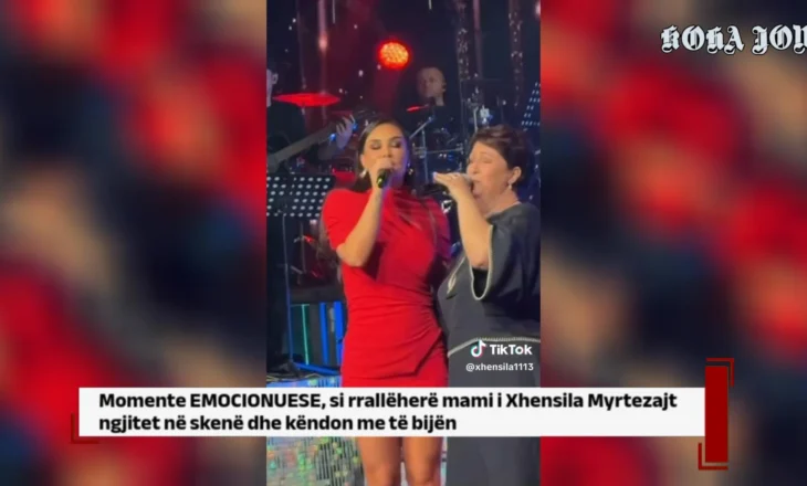 Momente EMOCIONUESE, si rrallëherë mami i Xhensila Myrtezajt ngjitet në skenë dhe këndon me të bijën