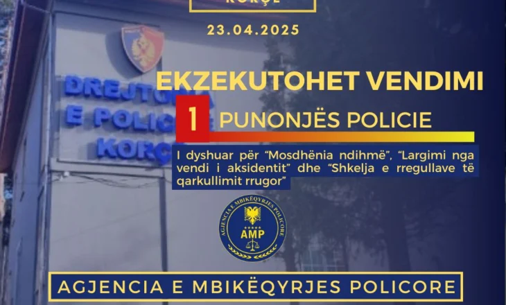 Shkaktoi aksidentin dhe u largua, AMP ekzekuton vendimin ndaj efektivit të policisë