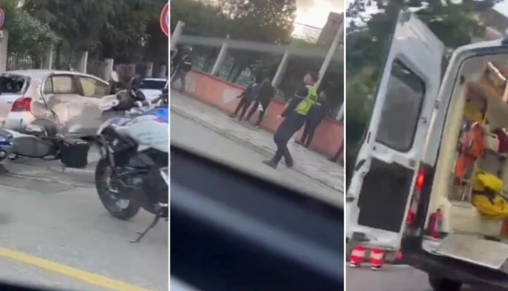 Aksident në Tiranë/ Automjeti i pret rrugën motorit, një i lënduar në gjendje të rëndë
