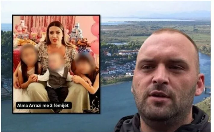 Alma Arrazi u hodh në Bunë bashkë me tre fëmijët prej dhunës së bashkëshortin, Gjykata e Shkodrës dënon me 4 vite burg Erdgys Arrazin