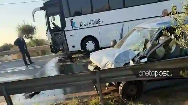 Autobusi me turistë përplaset me makinën në Greqi, një i plagosur