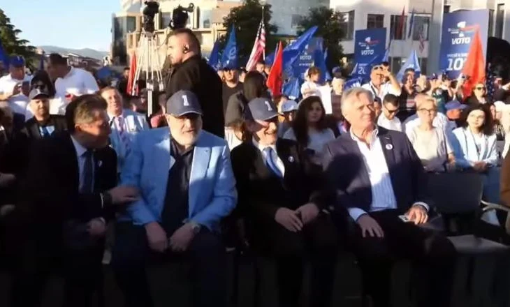 Berisha në delir mes dy amerikanëve, Chris LaCivita dhe Paul Manafort pjesë e mbylljes së fushatës së PD në Shkodër