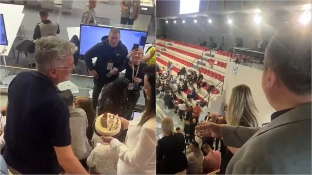 Demokratët suprizojnë Gjekmarkajn në Parkun Olimpik për 51-vjetorin, Balla: Këta dhe ditëlindjet me 5-sa i kanë