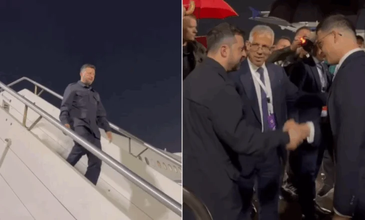 DETAJE / Zelensky mbërrin në Shqipëri, pritet nga ministri i Mbrojtjes, Pirro Vengu