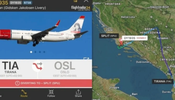 Dy herë në një ditë/ Iu kris xhami, avioni i linjës Tiranë-Oslo bën ulje emergjente në Kroaci