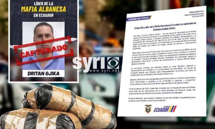 EMRI/ Arrestohet në Dubai kreu i bandës shqiptare të trafikut të drogës në Ekuador