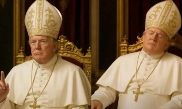 Fotoja e Trump si Papa, presidenti amerikan: Nuk e kam bërë unë! Gruaja ime mendoi se…