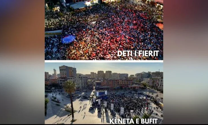 FOTOLAJM/ Diferenca e fushatës përmbyllëse në Fier, mes PS dhe PD