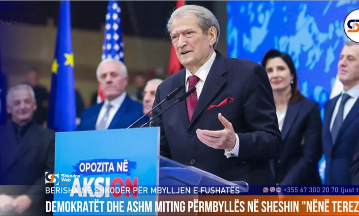 Fushata e PD- ASHM në Shkodër mbyllet në sheshin “Nënë Tereza”, u hap në pallatin e sportit “Qazim Dervishi”