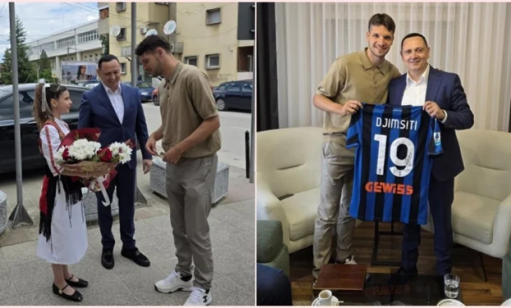 Futbollisti shqiptar nderohet në Bujanoc, dhe jep urimin e zemrës: Do Zoti, mposhtim Serbinë