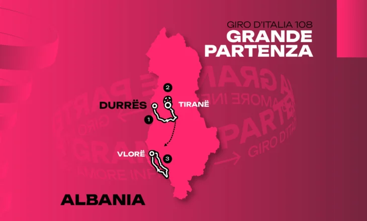 “Giro d’Italia 2025” nis nga Shqipëria me tri etapa spektakolare