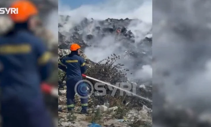I vihet zjarri fushës së grumbullimit të mbetjeve, Libohova përfshihet nga tymi