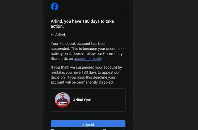 Llogaria Facebook e Arlind Qorit u bllokua pas “sulmit” me raporte të rreme