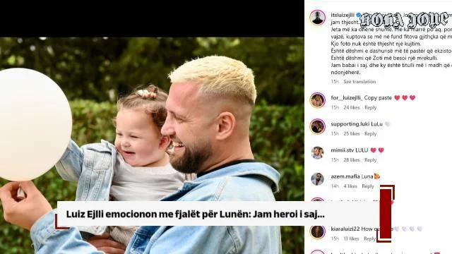 Luiz Ejlli emocionon me fjalët për Lunën: Jam heroi i saj…