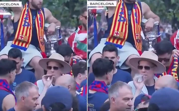 Me kapele peshkatari, syze dielli dhe cigaren e zakonshme. Szczęsny kërkon t’i ngjisë vesin talentit të Barcelonës (VIDEO)