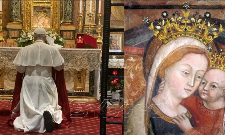 Papa Leoni XIV vizitë të papritur në shenjtëroren e Zojës së Këshillit të Mirë në Gjenacan, lidhja me Shkodrën