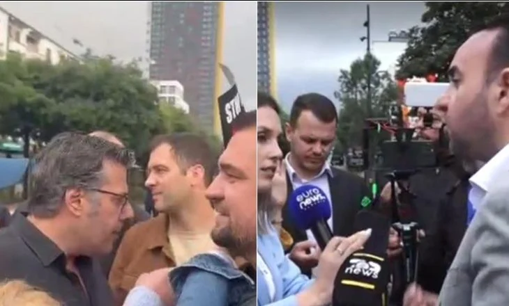 Përplasje me gazetarët gjatë protestës së PD,policia çon në SPAK Palokën dhe Balliun