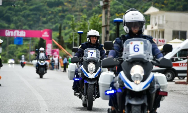Policia e Shtetit,pjesë e spektaklit të “Giro d’Italia 2025” Proda falënderon efektivët për mbarëvajtjen e fazës