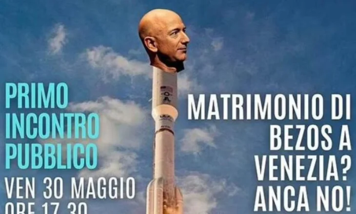 Protesta në Venecia për dasmën 10 milionë dollarëshe të Jeff Bezos