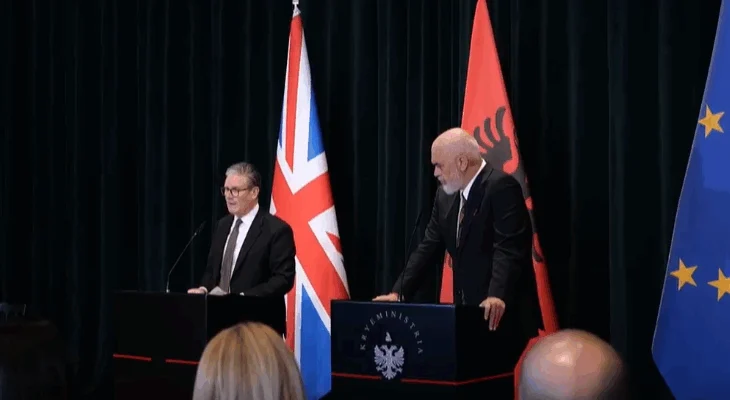 Rama dhe Starmer mesazh Putinit nga Tirana: Qëndrojmë në krah të Ukrainës