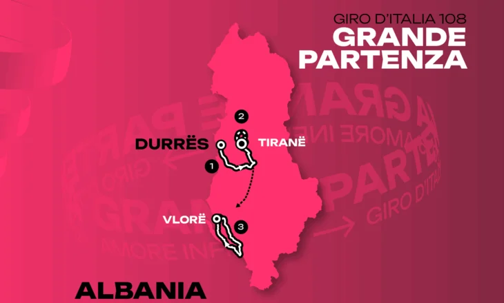 Shqipëria mikpret “Giro d’Italia” për herë të parë, 194 çiklistë në garë nga 9 deri më 11 maj