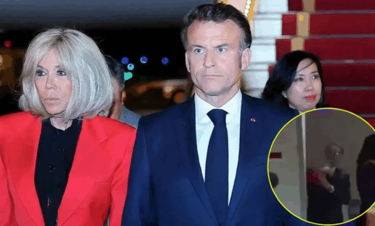 Shuplaka nga bashkëshortja, presidenti Macron: Po bënim shaka