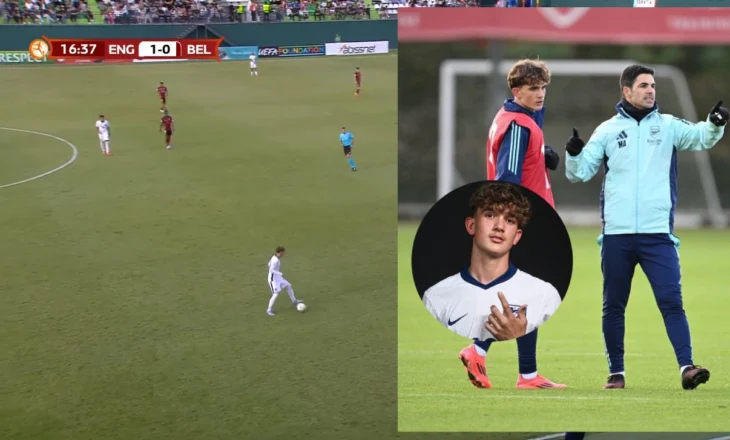 Talenti i madh i Arsenalit çmend publikun në stadiumin e Rrogozhinës! Niveli i tij duket jashtë kategorie për Euro U-17 (VIDEO)