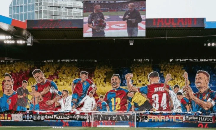 Taulant Xhaka tërhiqet nga futbolli, tifozët e Baselit i kushtojnë një superkoreografi në stadium